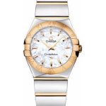Omega Ladies Constellation Polished Quartz Watch – 24 mm Polished Steel And Yellow Gold Case – Mother-Of-Pearl Dial – Steel And Yellow Gold Bracelet – 123.20.24.60.05.004
