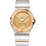 Omega Ladies Constellation Polished Quartz Watch – 24 mm Polished Steel And Yellow Gold Case – Champagne Dial – Steel And Yellow Gold Bracelet – 123.20.24.60.08.002