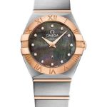 Omega Constellation Quartz Tahiti Watch – 24 mm Steel And Red Gold Case – Tahiti Mother-Of-Pearl Diamond Dial – 123.20.24.60.57.005