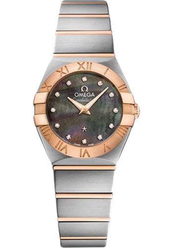 Omega Constellation Quartz Tahiti Watch – 24 mm Steel And Red Gold Case – Tahiti Mother-Of-Pearl Diamond Dial – 123.20.24.60.57.005