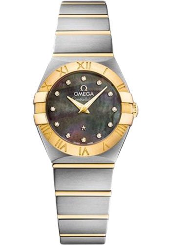 Omega Constellation Quartz Tahiti Watch – 24 mm Steel And Yellow Gold Case – Tahiti Mother-Of-Pearl Diamond Dial – 123.20.24.60.57.006