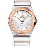 Omega Ladies Constellation Polished Quartz Watch – 27 mm Polished Steel And Red Gold Case – Silver Dial – Steel And Red Gold Bracelet – 123.20.27.60.02.003