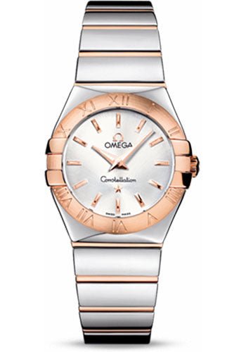 Omega Ladies Constellation Polished Quartz Watch – 27 mm Polished Steel And Red Gold Case – Silver Dial – Steel And Red Gold Bracelet – 123.20.27.60.02.003