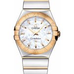 Omega Ladies Constellation Polished Quartz Watch – 27 mm Polished Steel And Yellow Gold Case – Mother-Of-Pearl Dial – Steel And Yellow Gold Bracelet – 123.20.27.60.05.004