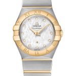 Omega Constellation Quartz – 27 mm Steel And Yellow Gold Case – Silver Diamond Dial – 123.20.27.60.52.001