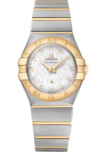 Omega Constellation Quartz – 27 mm Steel And Yellow Gold Case – Silver Diamond Dial – 123.20.27.60.52.001