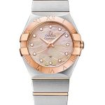 Omega Constellation Quartz 27 mm Watch – 27.0 mm Steel And Red Gold Case – 18K Red Gold Bezel – Red Gold Mother-Of-Pearl Diamond Dial – Steel Bracelet – 123.20.27.60.57.002