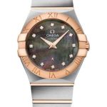 Omega Constellation Quartz Tahiti Watch – 27 mm Steel And Red Gold Case – Tahiti Mother-Of-Pearl Diamond Dial – 123.20.27.60.57.006