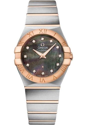 Omega Constellation Quartz Tahiti Watch – 27 mm Steel And Red Gold Case – Tahiti Mother-Of-Pearl Diamond Dial – 123.20.27.60.57.006