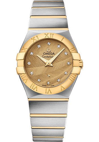 Omega Constellation Quartz Watch – 27 mm Steel And Yellow Gold Case – Sandy Champagne Dial – 123.20.27.60.58.003