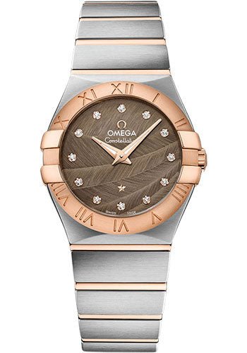 Omega Constellation Quartz – 27 mm Steel And Red Gold Case – Brown Dial – 123.20.27.60.63.003