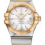 Omega Gents Constellation Chronometer Watch – 35 mm Brushed Steel And Yellow Gold Case – Silver Dial – 123.20.35.20.02.002