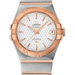 Omega Constellation Co-Axial Watch – 35 mm Steel Case – Red Gold Bezel – Silver Dial – Red Gold Bracelet – 123.20.35.20.02.005
