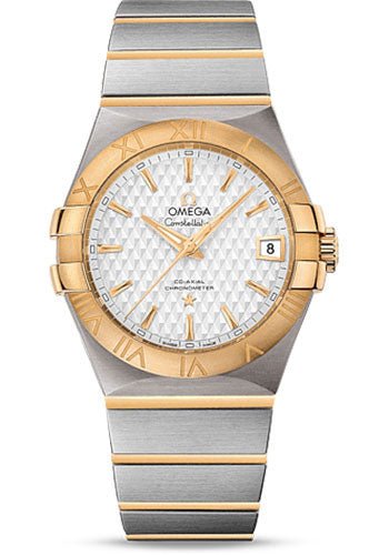 Omega Constellation Co-Axial Watch – 35 mm Steel Case – Yellow Gold Bezel – Silver Dial – Yellow Gold Bracelet – 123.20.35.20.02.006