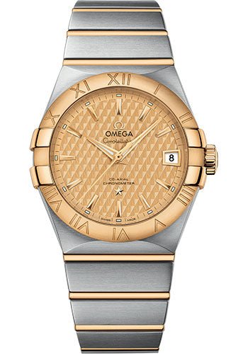 Omega Constellation Co-Axial Watch – 38 mm Steel And Yellow Gold Case – Champagne Dial – 123.20.38.21.08.002