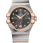 Omega Constellation Co-Axial Tahiti Watch – 27 mm Steel And Red Gold Case – Tahiti Mother-Of-Pearl Diamond Dial – 123.25.27.20.57.006