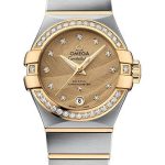 Omega Constellation Co-Axial Watch – 27 mm Steel And Yellow Gold Case – Sandy Champagne Dial – 123.25.27.20.58.002