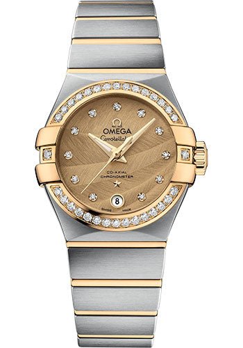 Omega Constellation Co-Axial Watch – 27 mm Steel And Yellow Gold Case – Sandy Champagne Dial – 123.25.27.20.58.002