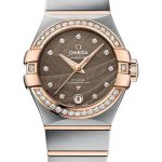 Omega Constellation Co-Axial Watch – 27 mm Steel And Red Gold Case – Praline Dial – 123.25.27.20.63.001