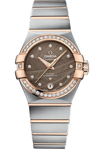 Omega Constellation Co-Axial Watch – 27 mm Steel And Red Gold Case – Praline Dial – 123.25.27.20.63.001