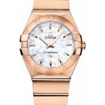 Omega Ladies Constellation Quartz Watch – 27 mm Brushed Red Gold Case – Mother-Of-Pearl Dial – 123.50.27.60.05.001