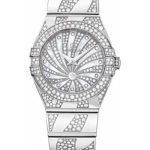 Omega Ladies Constellation Luxury Edition Watch – 24 mm White Gold Case – Snow-Set Diamond Bezel – Mother-Of-Pearl Diamond Dial – 123.55.24.60.55.012