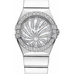 Omega Ladies Constellation Luxury Edition Watch – 24 mm White Gold Case – Snow-Set Diamond Bezel – Mother-Of-Pearl Diamond Dial – 123.55.24.60.55.014