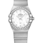 Omega Constellation Quartz Watch – 24 mm White Gold Case – Mother-Of-Pearl Diamond Dial – 123.55.24.60.55.017