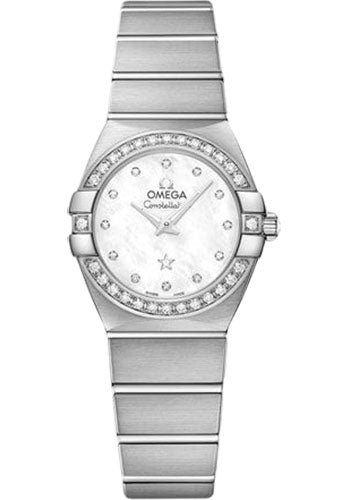 Omega Constellation Quartz Watch – 24 mm White Gold Case – Mother-Of-Pearl Diamond Dial – 123.55.24.60.55.017
