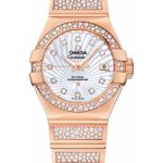 Omega Ladies Constellation Luxury Edition Watch – 27 mm Red Gold Case – Snow-Set Diamond Bezel – Mother-Of-Pearl Supernova Diamond Dial – 123.55.27.20.55.004
