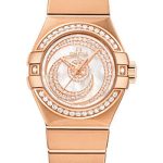 Omega Ladies Constellation Luxury Edition Watch – 27 mm Red Gold Case – Diamond Bezel – Mother-Of-Pearl Diamond Dial – 123.55.27.20.55.005