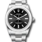 Rolex Oyster Perpetual 34 Watch – Domed Bezel – Black Index Dial – Oyster Bracelet – 2020 Release – 124200