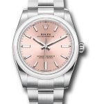 Rolex Oyster Perpetual 34 Watch – Domed Bezel – Pink Index Dial – Oyster Bracelet – 2020 Release – 124200