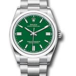 Rolex Oyster Perpetual 36 Watch – Domed Bezel – Green Index Dial – Oyster Bracelet – 2020 Release – 126000 greio