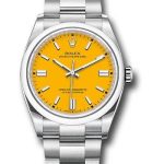 Rolex Oyster Perpetual 36 Watch – Domed Bezel – Yellow Index Dial – Oyster Bracelet – 2020 Release – 126000