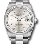 Rolex Steel Datejust 36 Watch – Domed Bezel – Silver Index Dial – Oyster Bracelet – 2019 Release – 126200