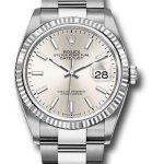 Rolex Steel Datejust 36 Watch – Fluted Bezel – Silver Index Dial – Oyster Bracelet – 2019 Release – 126234