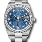 Rolex Steel Datejust 36 Watch – Diamond Bezel – Blue Jubilee Diamond Dial – Oyster Bracelet – 2019 Release – 126284RBR bljdo
