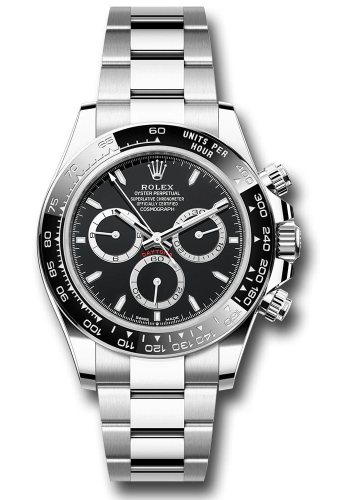 Rolex Oystersteel Cosmograph Daytona Watch – Black Cerachrom Bezel – Black Index Dial – Oyster Bracelet – 126500ln