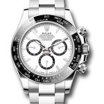 Rolex Oystersteel Cosmograph Daytona Watch – Black Cerachrom Bezel – White Index Dial – Oyster Bracelet – 126500ln