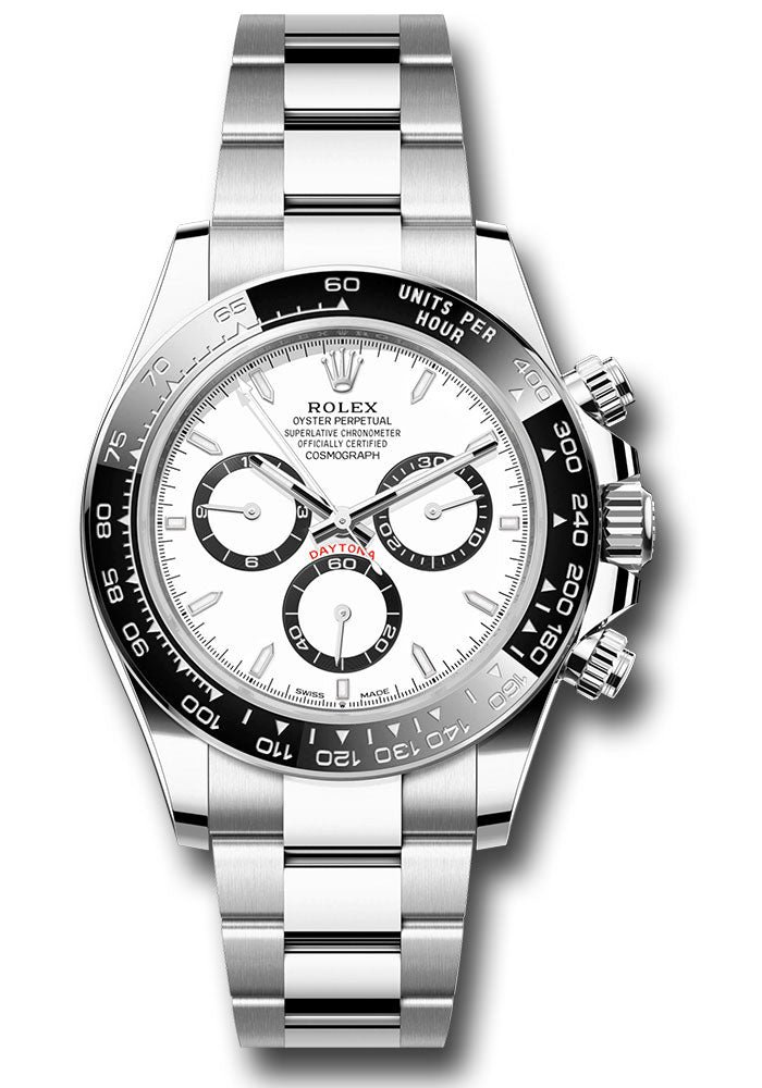 Rolex Oystersteel Cosmograph Daytona Watch – Black Cerachrom Bezel – White Index Dial – Oyster Bracelet – 126500ln