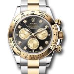 Rolex Yellow Rolesor Cosmograph Daytona Watch – Fixed Bezel – Black And Golden Diamond Dial – Oyster Bracelet – 126503 bkchdo