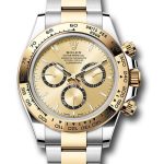 Rolex Yellow Rolesor Cosmograph Daytona Watch – Fixed Bezel – Golden Index Dial – Oyster Bracelet – 126503