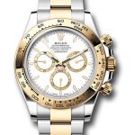Rolex Yellow Rolesor Cosmograph Daytona Watch – Fixed Bezel – White Index Dial – Oyster Bracelet – 126503