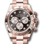 Rolex Everose Gold Cosmograph Daytona Watch – Fixed Bezel – Black And Sundust Diamond Dial – Oyster Bracelet – 126505 bksudo