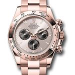 Rolex Everose Gold Cosmograph Daytona Watch – Fixed Bezel – Sundust And Black Index Dial – Oyster Bracelet – 126505 subkio