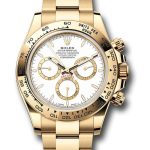 Rolex Yellow Gold Cosmograph Daytona Watch – Fixed Bezel – White Index Dial – Oyster Bracelet – 126508