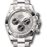 Rolex White Gold Cosmograph Daytona Watch – Fixed Bezel – Steel And Black Index Dial – Oyster Bracelet – 126509 stbkio