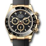 Rolex Yellow Gold Cosmograph Daytona Watch – Black Cerachrom Bezel – Black Index Dial – Oysterflex Strap – 126518ln bkiof