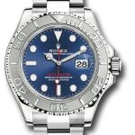 Rolex Steel and Platinum Yacht-Master 40 Watch – Blue Dial – 3235 Movement – 126622